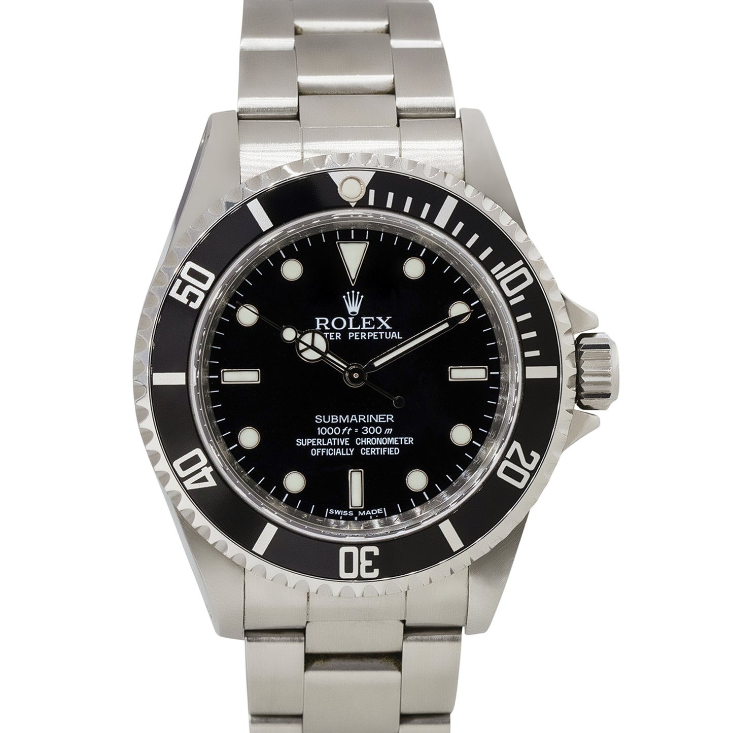 Rolex 14060 Non-Date Submariner Stainless Steel Black Dial Watch