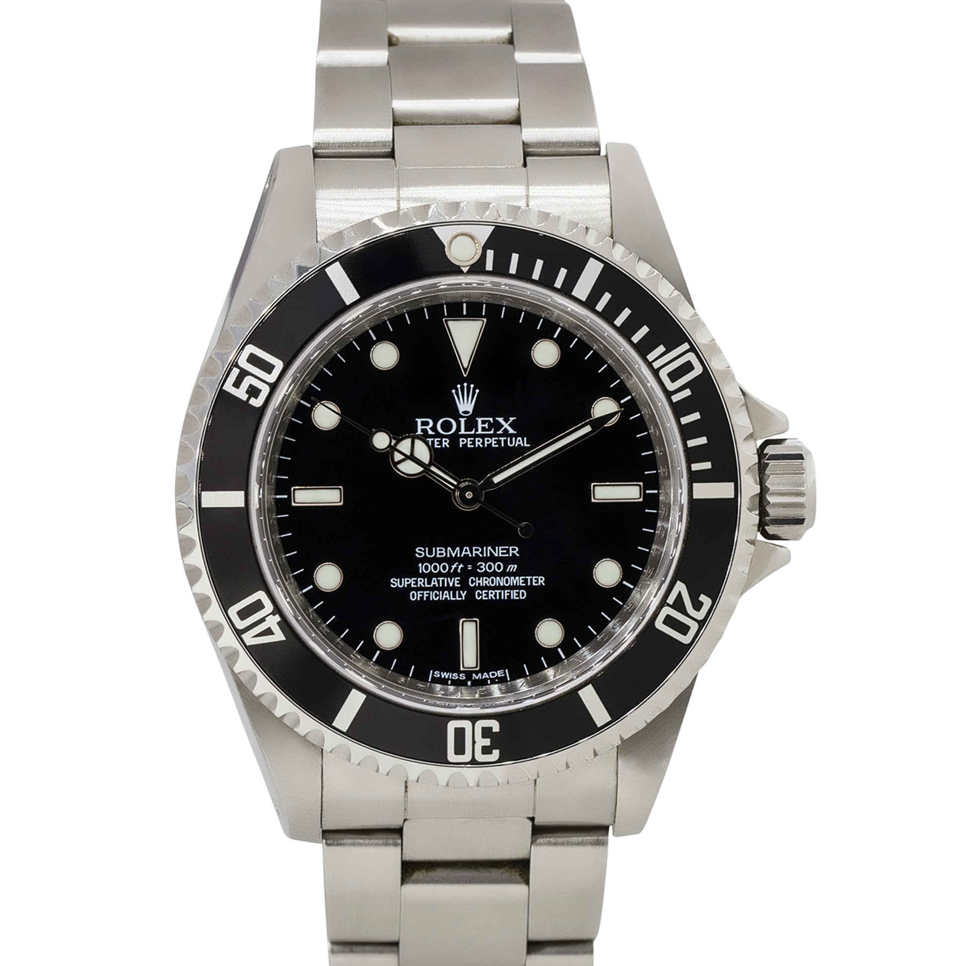Rolex 14060 Non-Date Submariner Stainless Steel Black Dial Watch