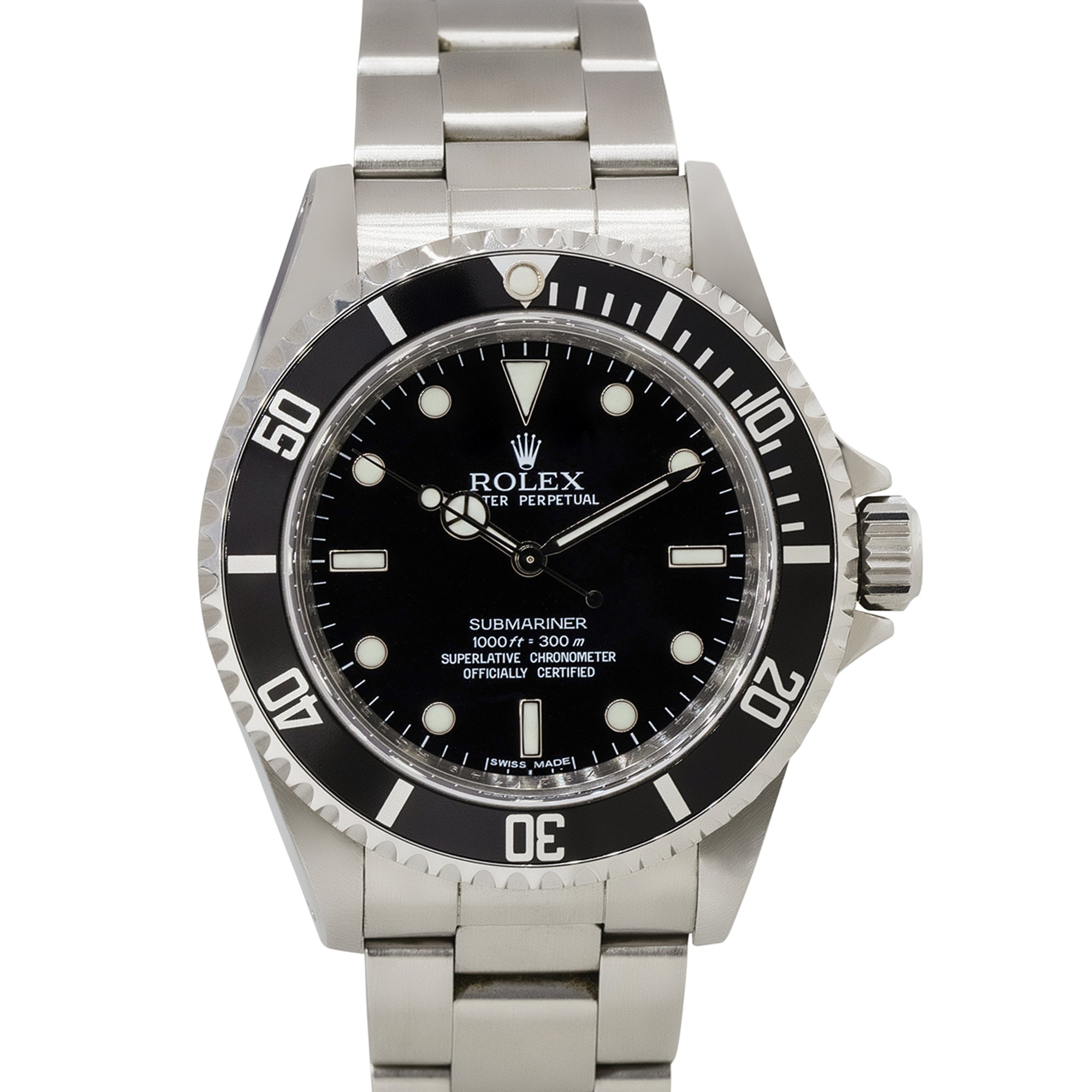 Rolex 14060 Non-Date Submariner Stainless Steel Black Dial Watch