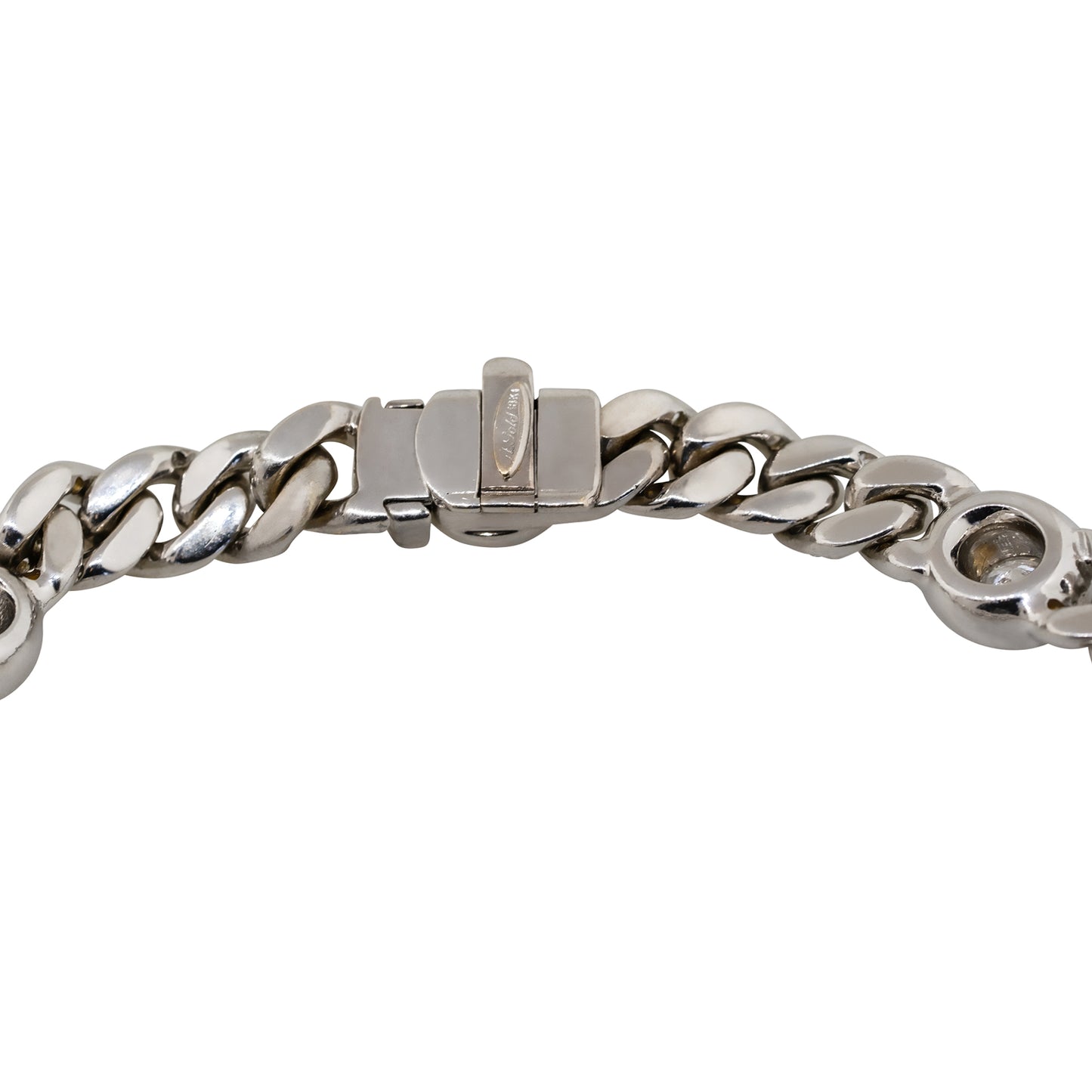 18k White Gold 5.30ctw Diamond Pave Cuban Link Bracelet