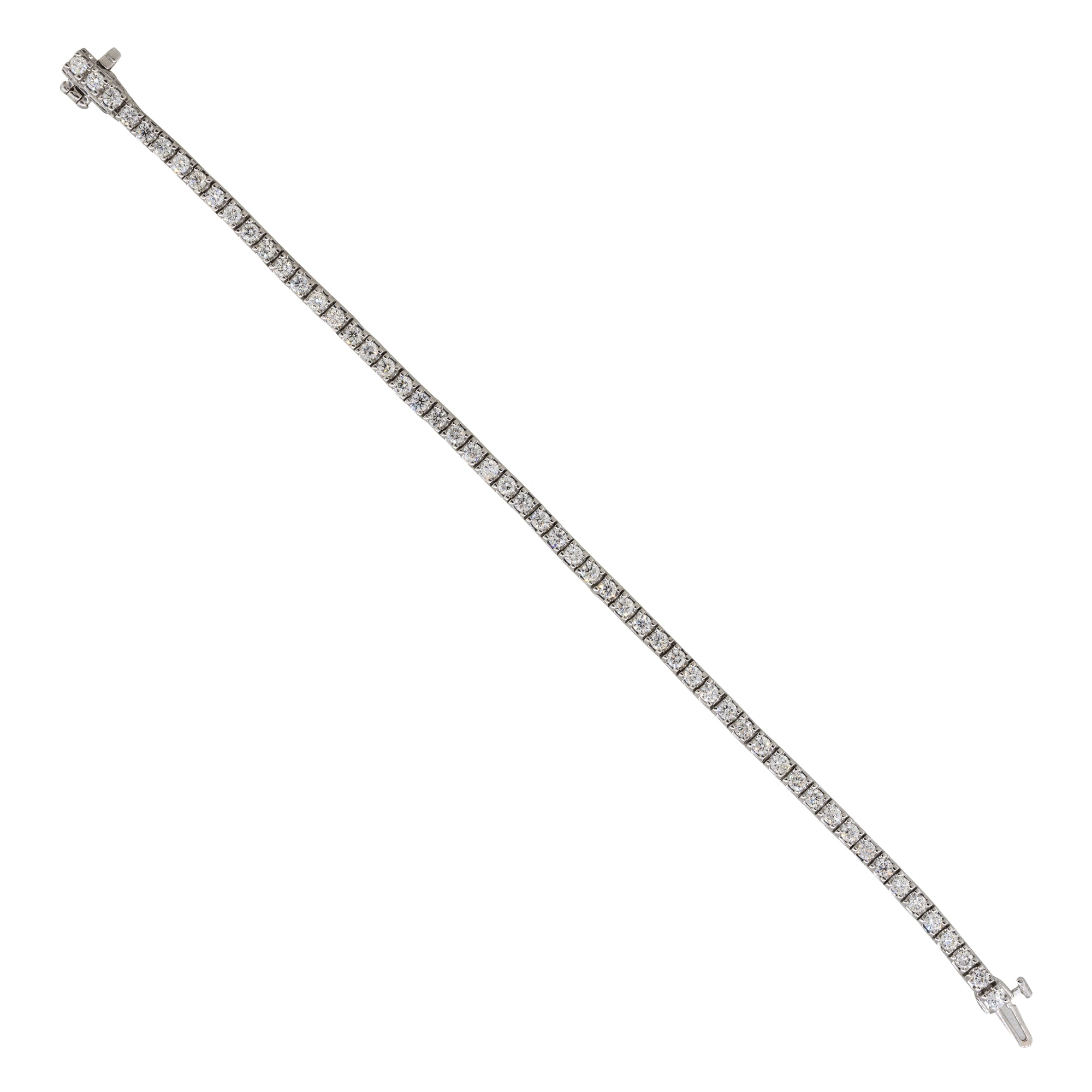 18k White Gold 10.6ctw Round Diamond Tennis Bracelet