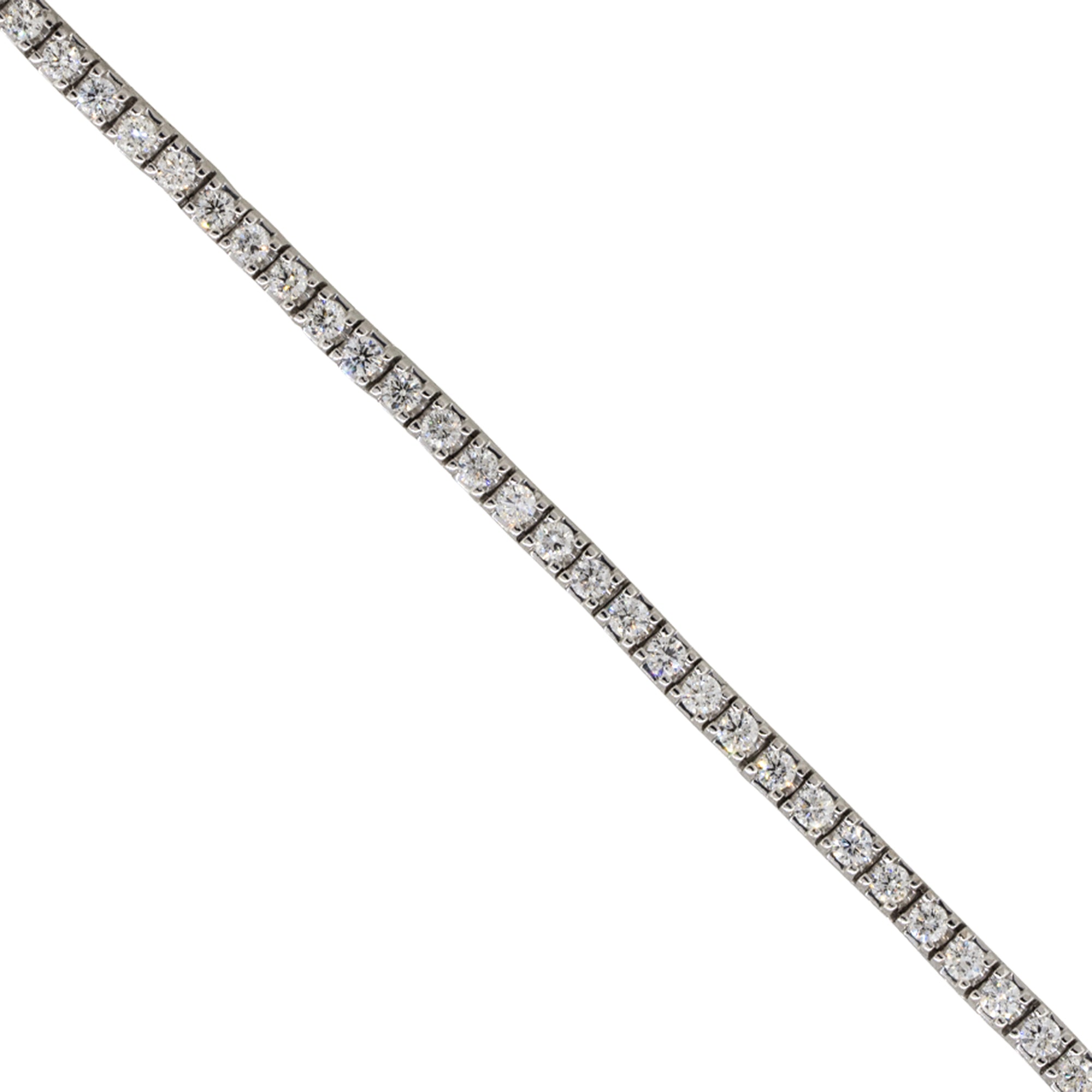 18k White Gold 10.6ctw Round Diamond Tennis Bracelet