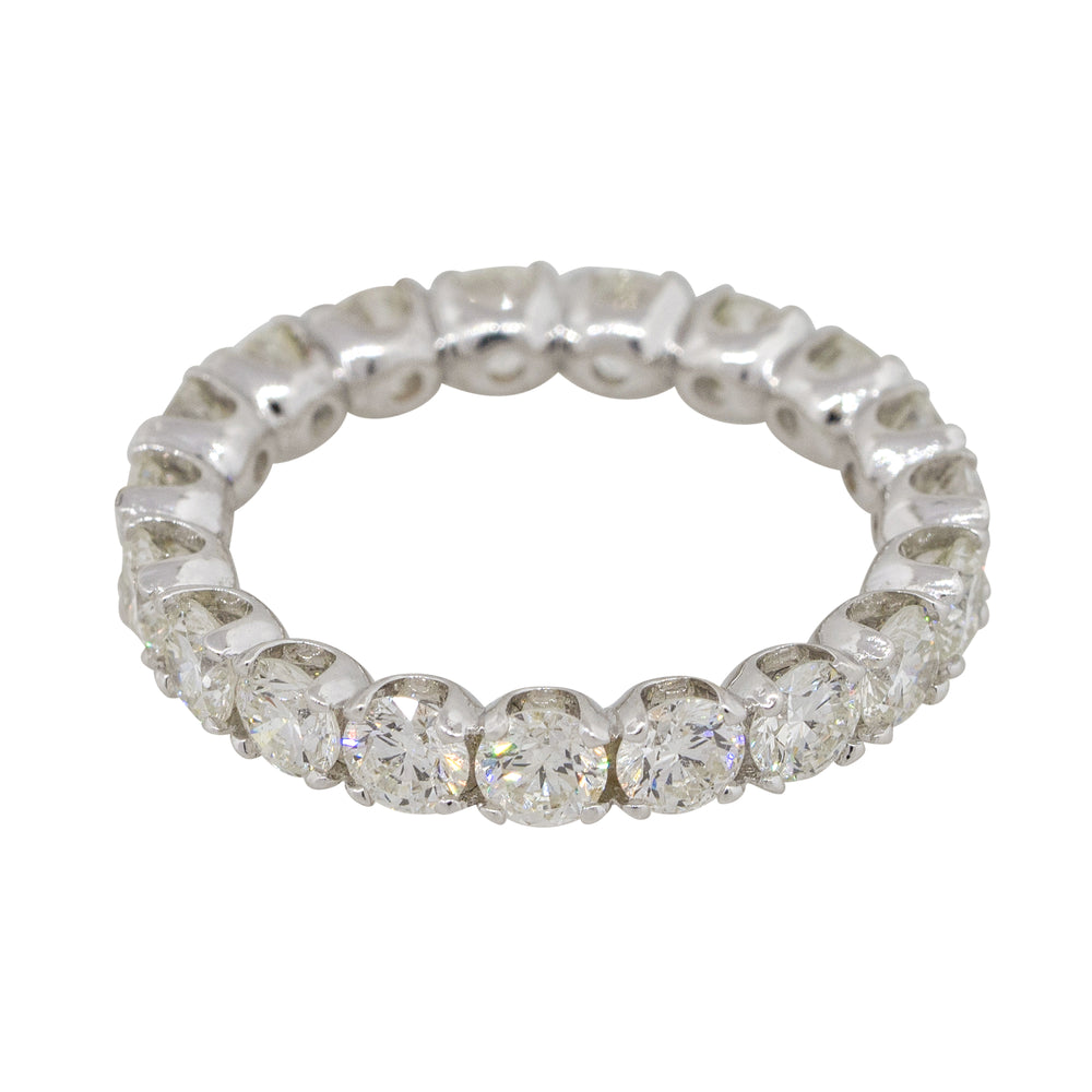 14k White Gold 3.04ctw Round Brilliant Diamond Eternity Band