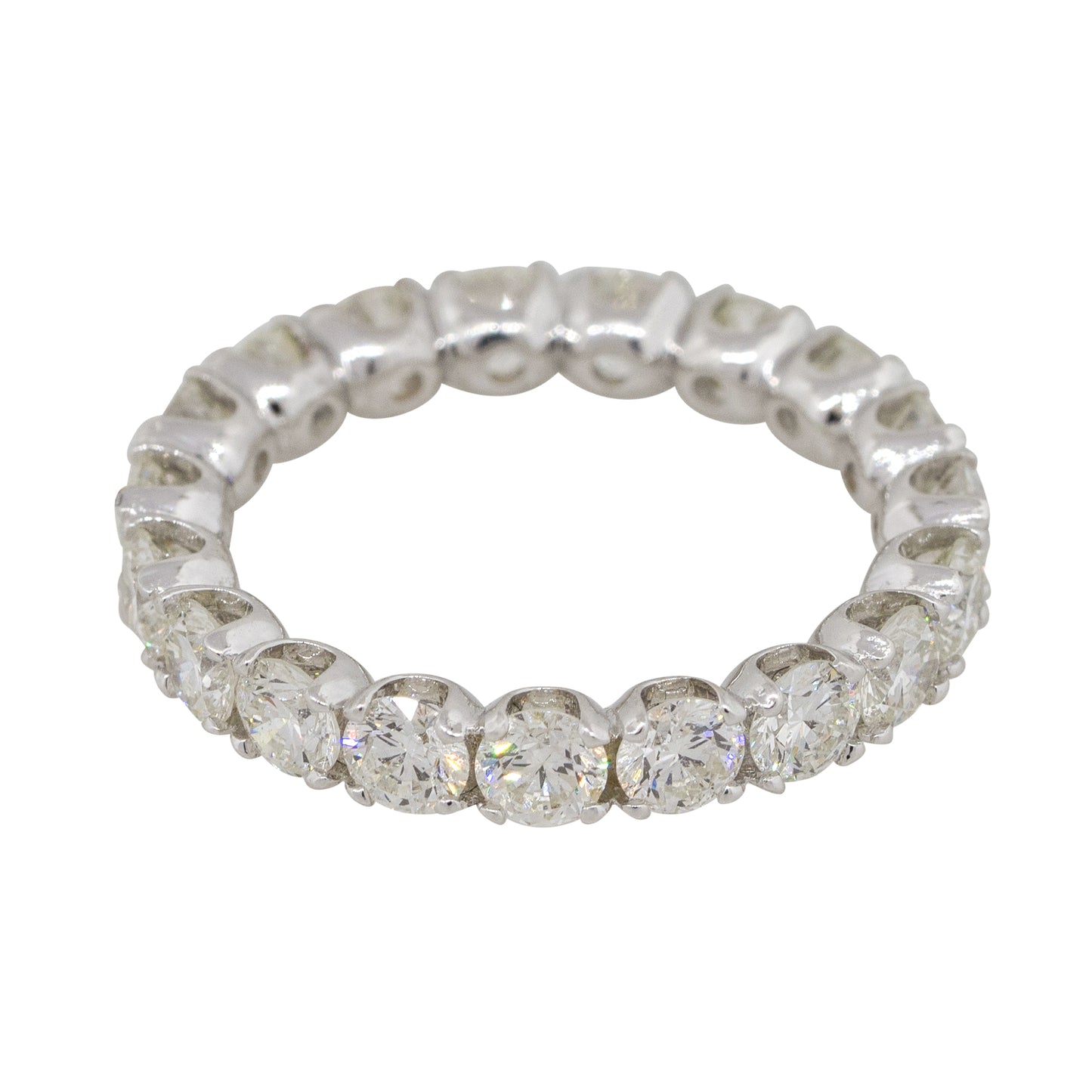 14k White Gold 3.04ctw Round Brilliant Diamond Eternity Band