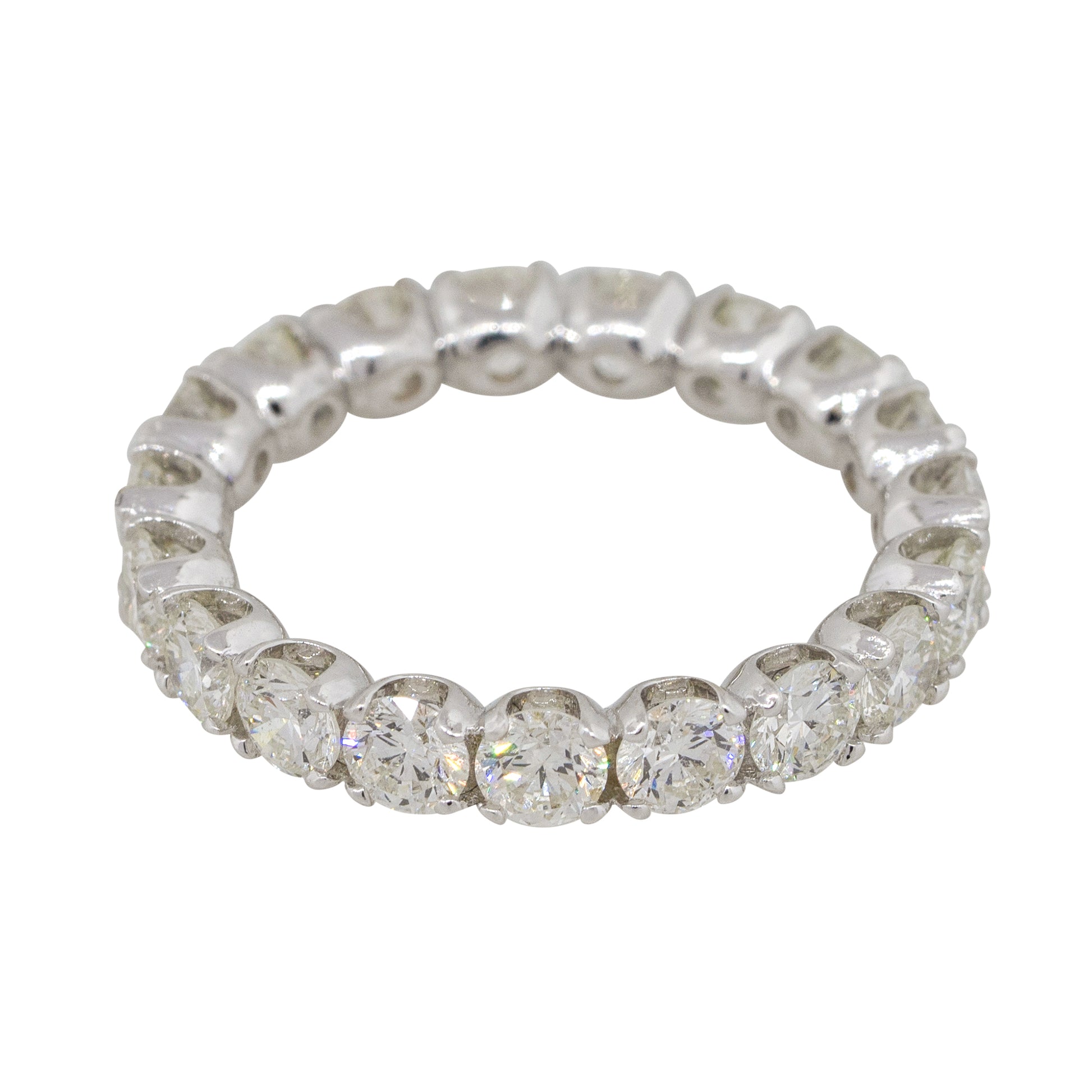 14k White Gold 3.04ctw Round Brilliant Diamond Eternity Band