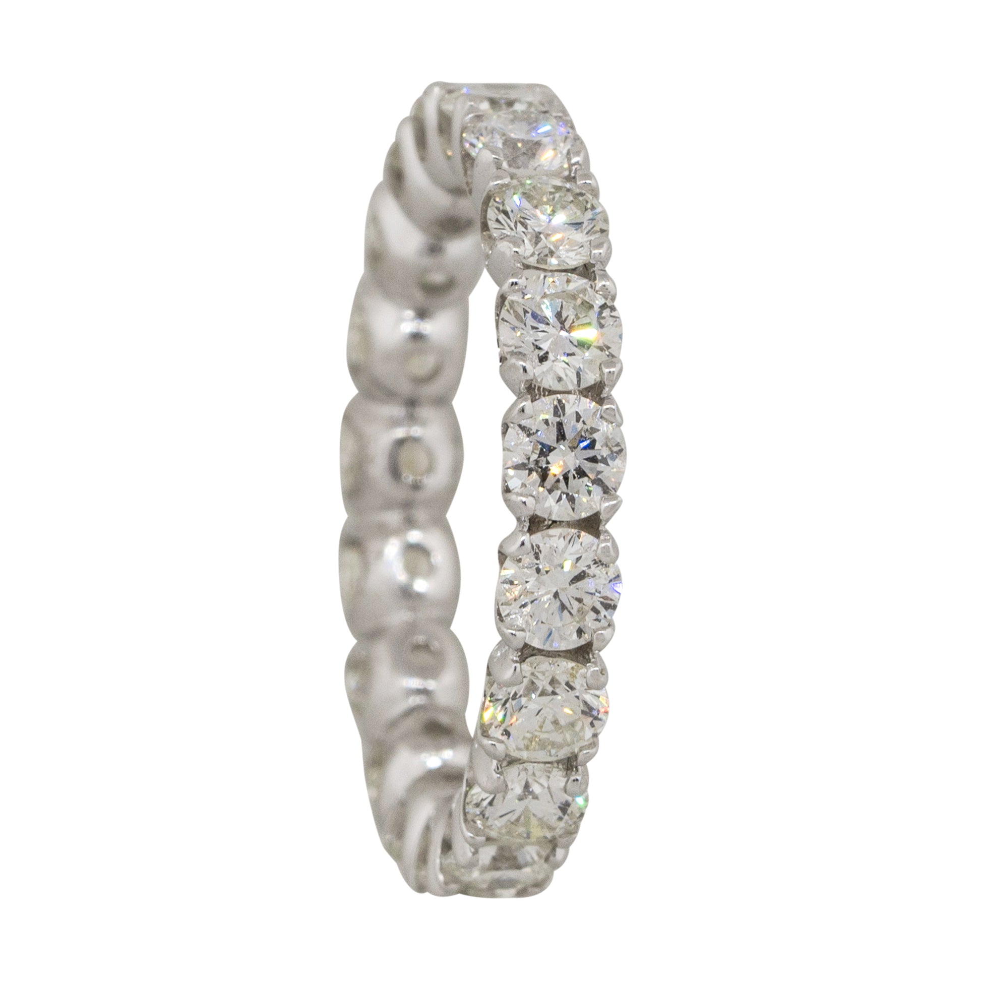 14k White Gold 3.04ctw Round Brilliant Diamond Eternity Band