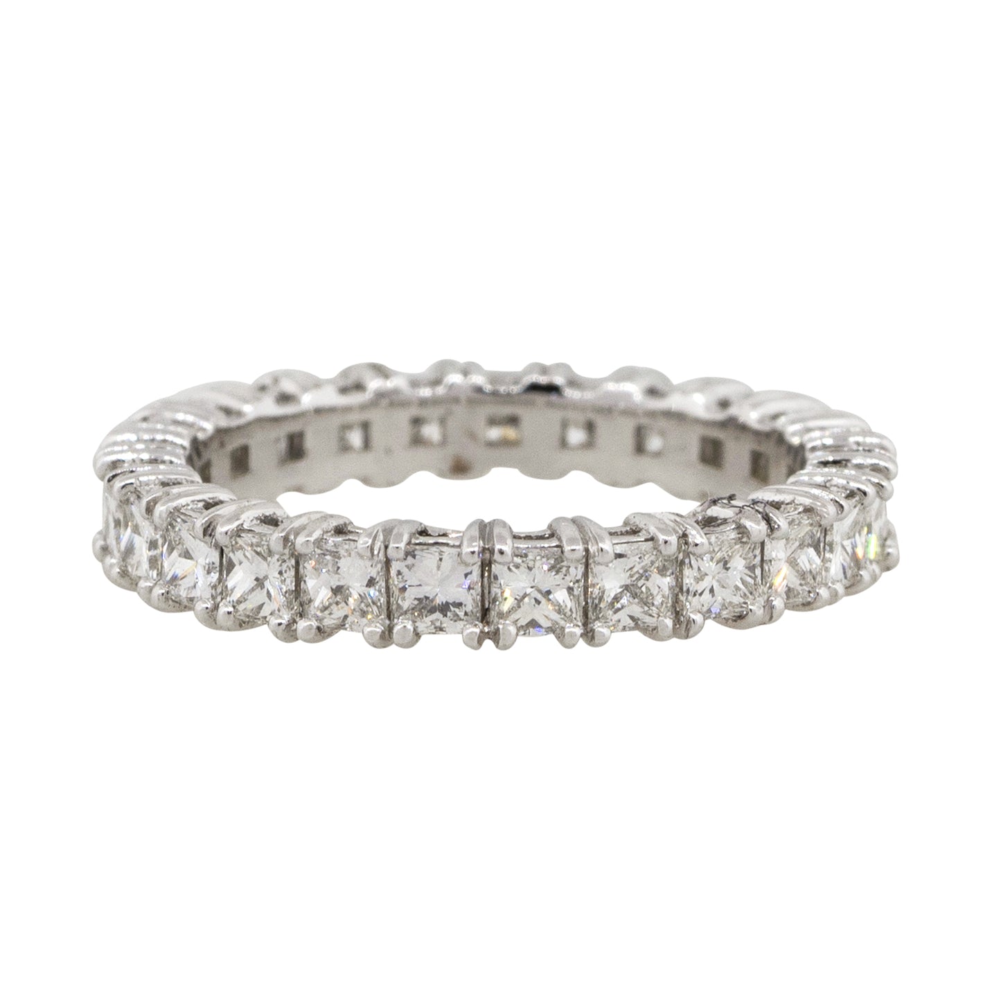 18k White Gold 2.28ctw Princess Cut Eternity Band