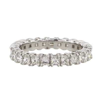 18k White Gold 2.28ctw Princess Cut Eternity Band
