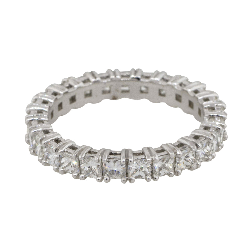 18k White Gold 2.28ctw Princess Cut Eternity Band