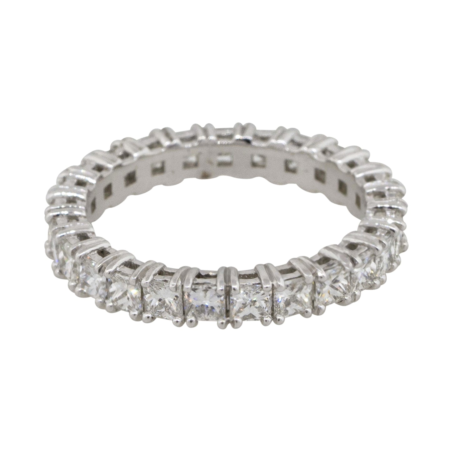 18k White Gold 2.28ctw Princess Cut Eternity Band