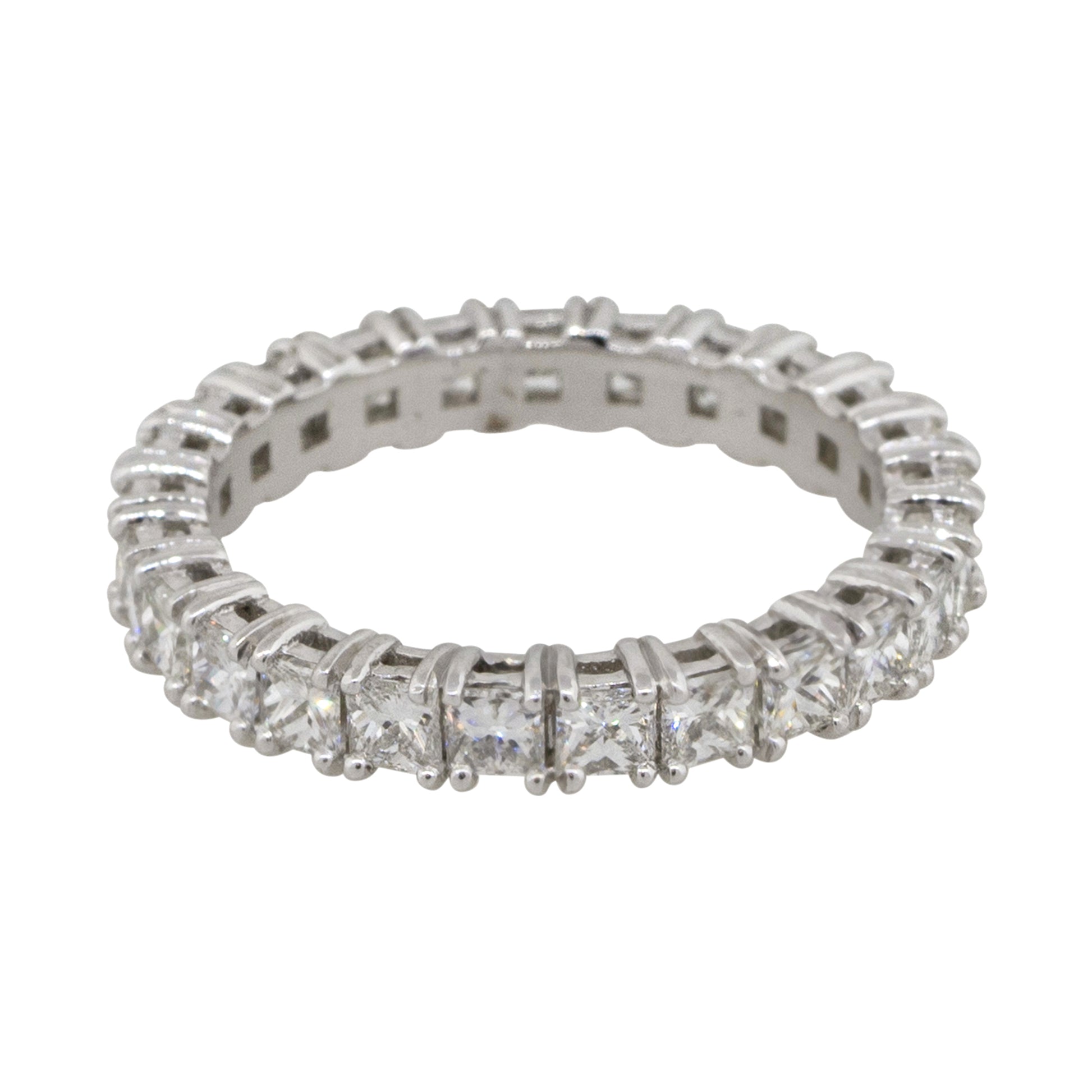 18k White Gold 2.28ctw Princess Cut Eternity Band