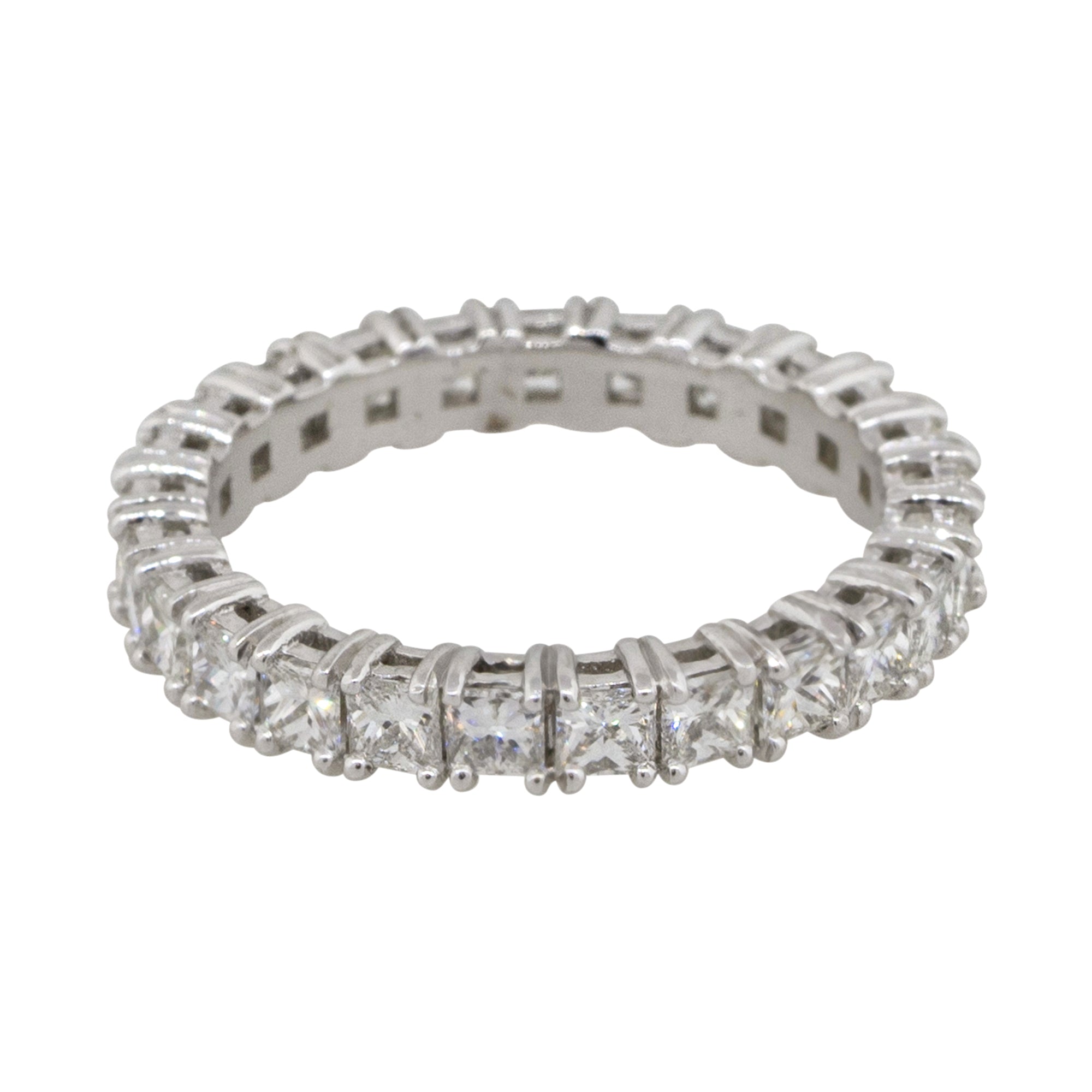 18k White Gold 2.28ctw Princess Cut Eternity Band