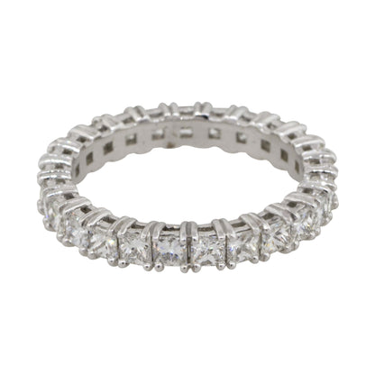 18k White Gold 2.28ctw Princess Cut Eternity Band