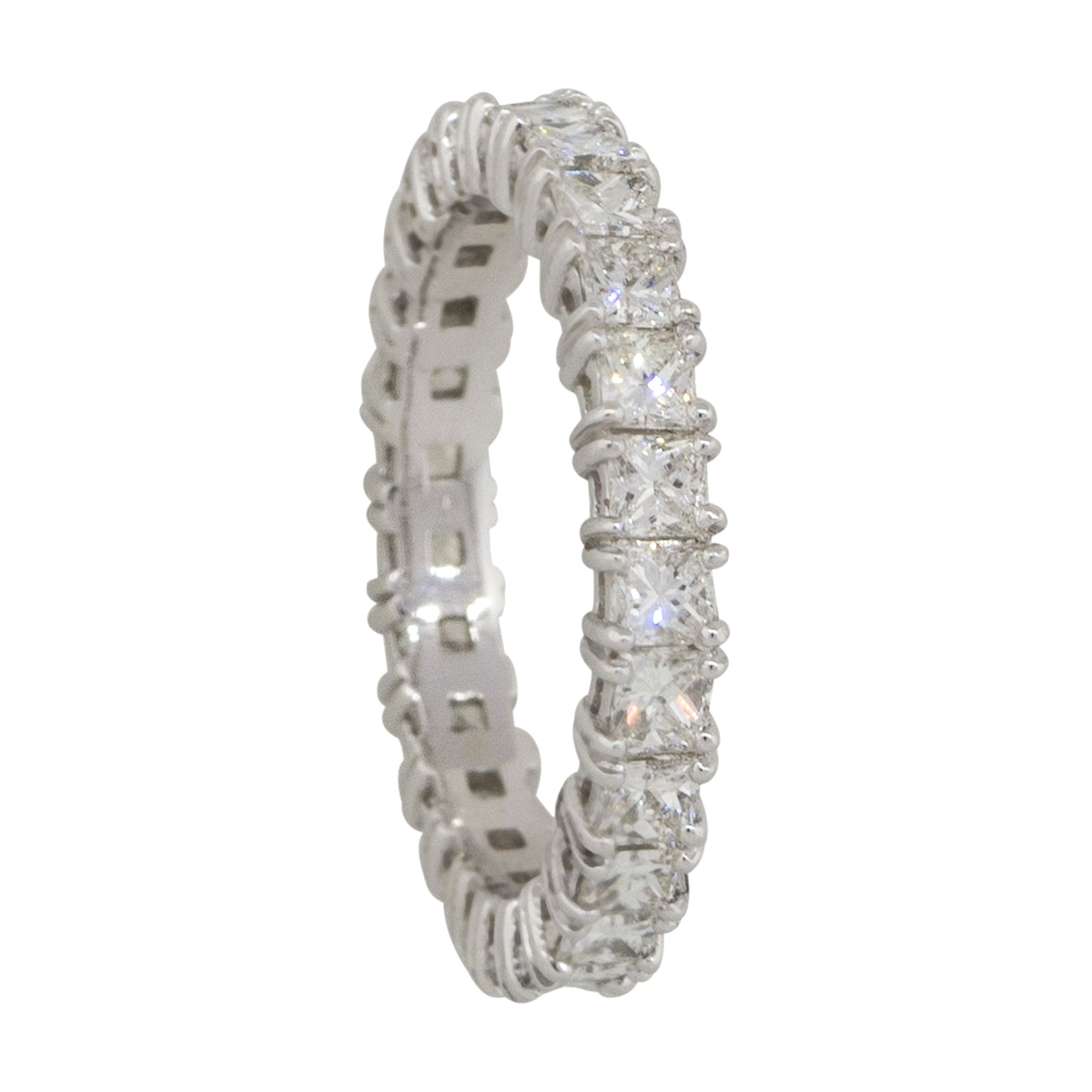 18k White Gold 2.28ctw Princess Cut Eternity Band