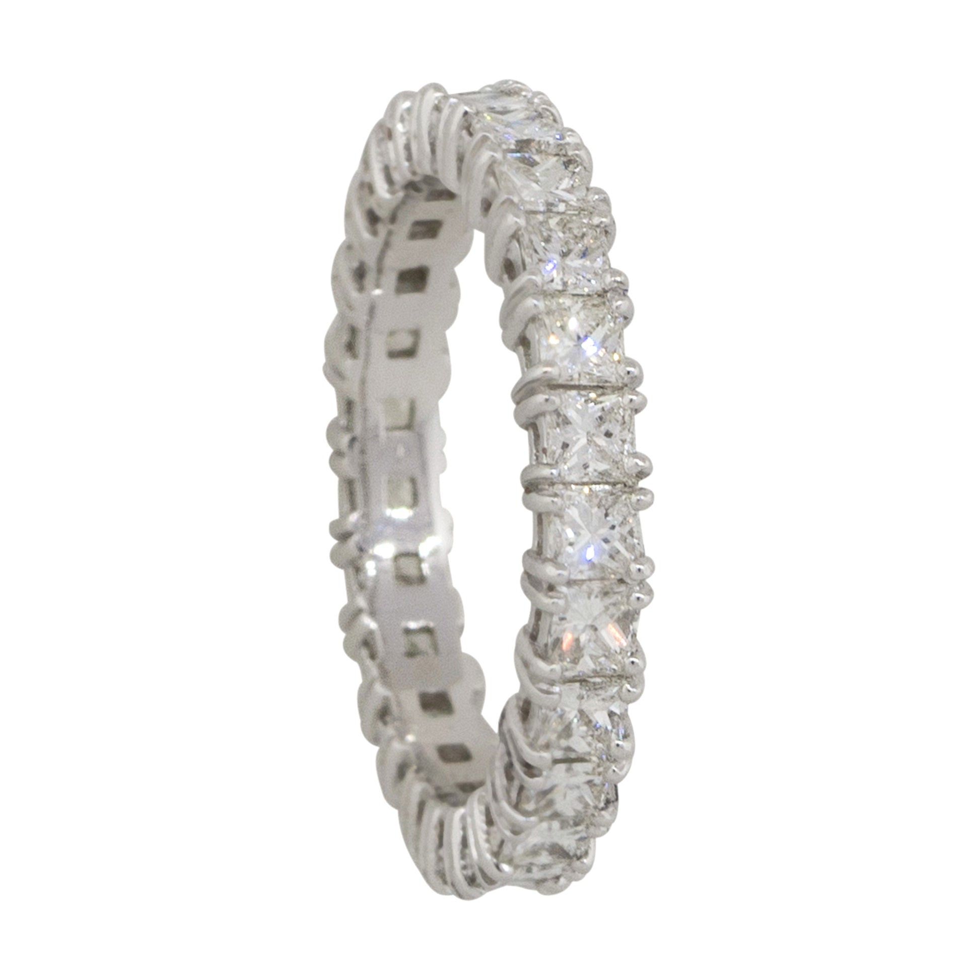 18k White Gold 2.28ctw Princess Cut Eternity Band