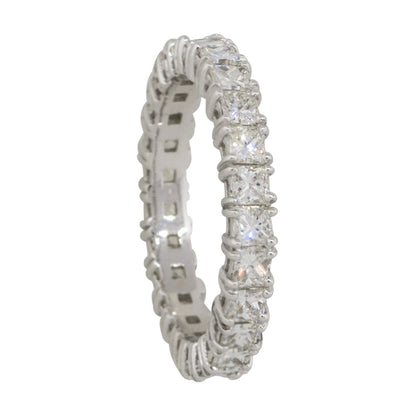 18k White Gold 2.28ctw Princess Cut Eternity Band