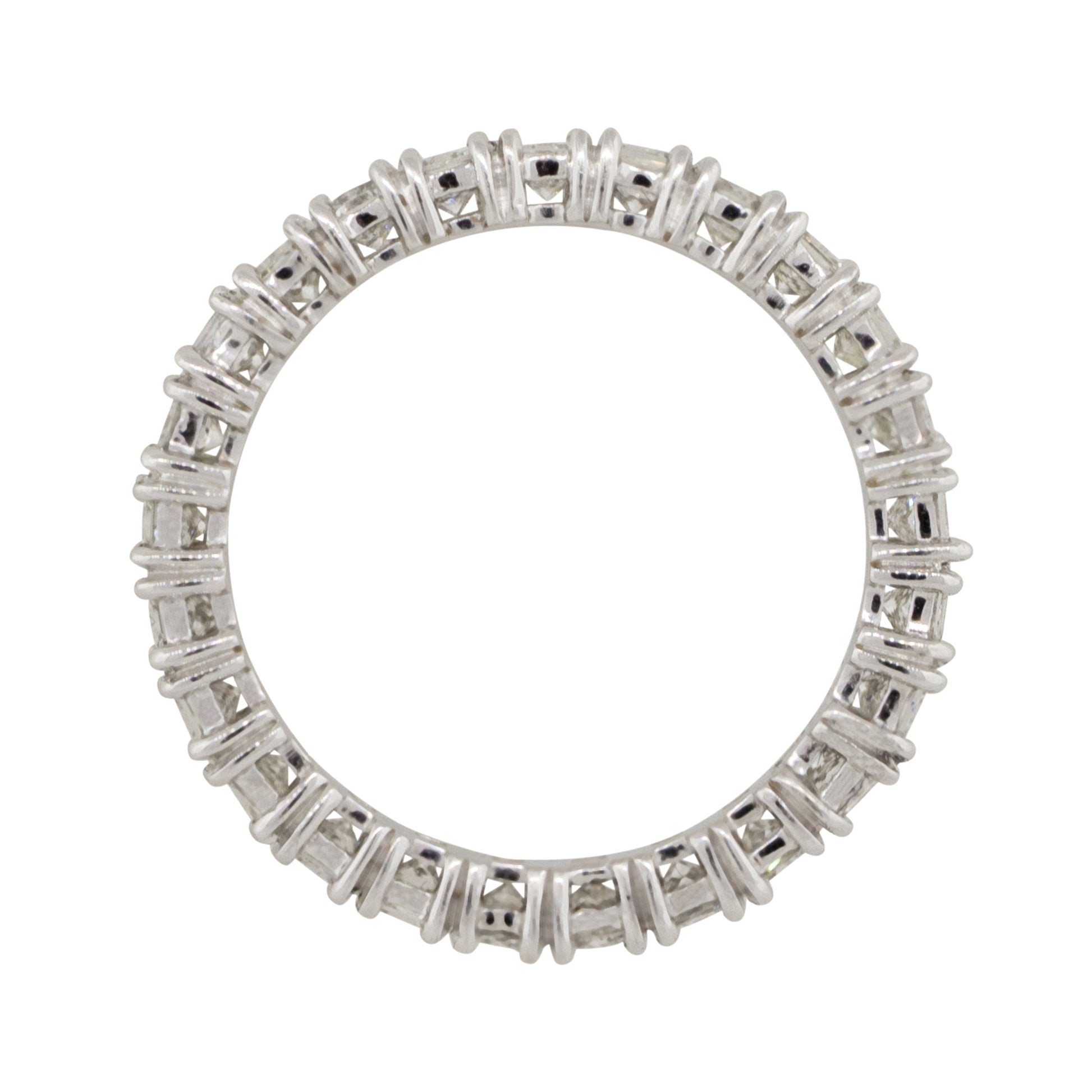 18k White Gold 2.28ctw Princess Cut Eternity Band