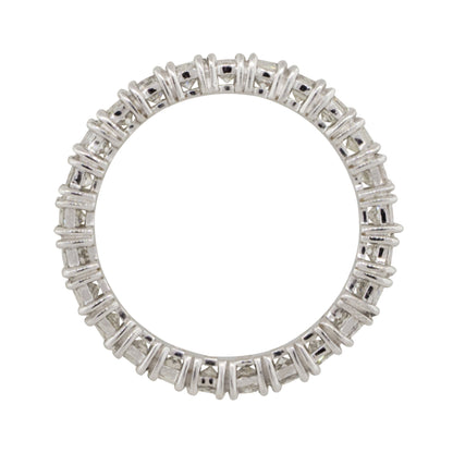 18k White Gold 2.28ctw Princess Cut Eternity Band