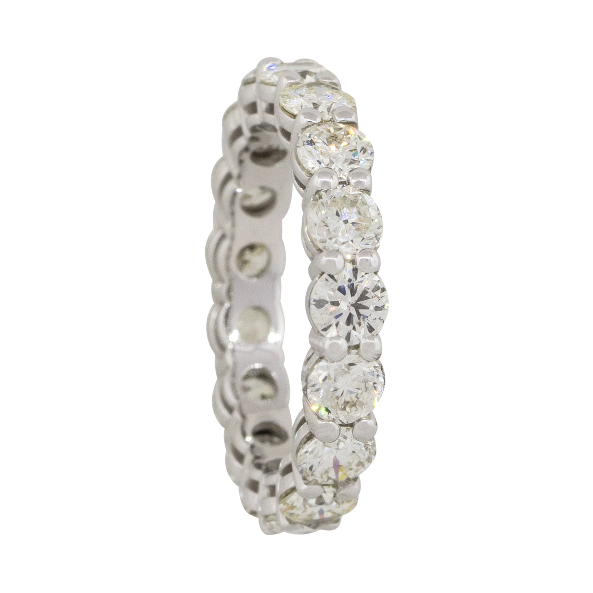 14k White Gold 3.70ctw Round Brilliant Diamond Eternity Band