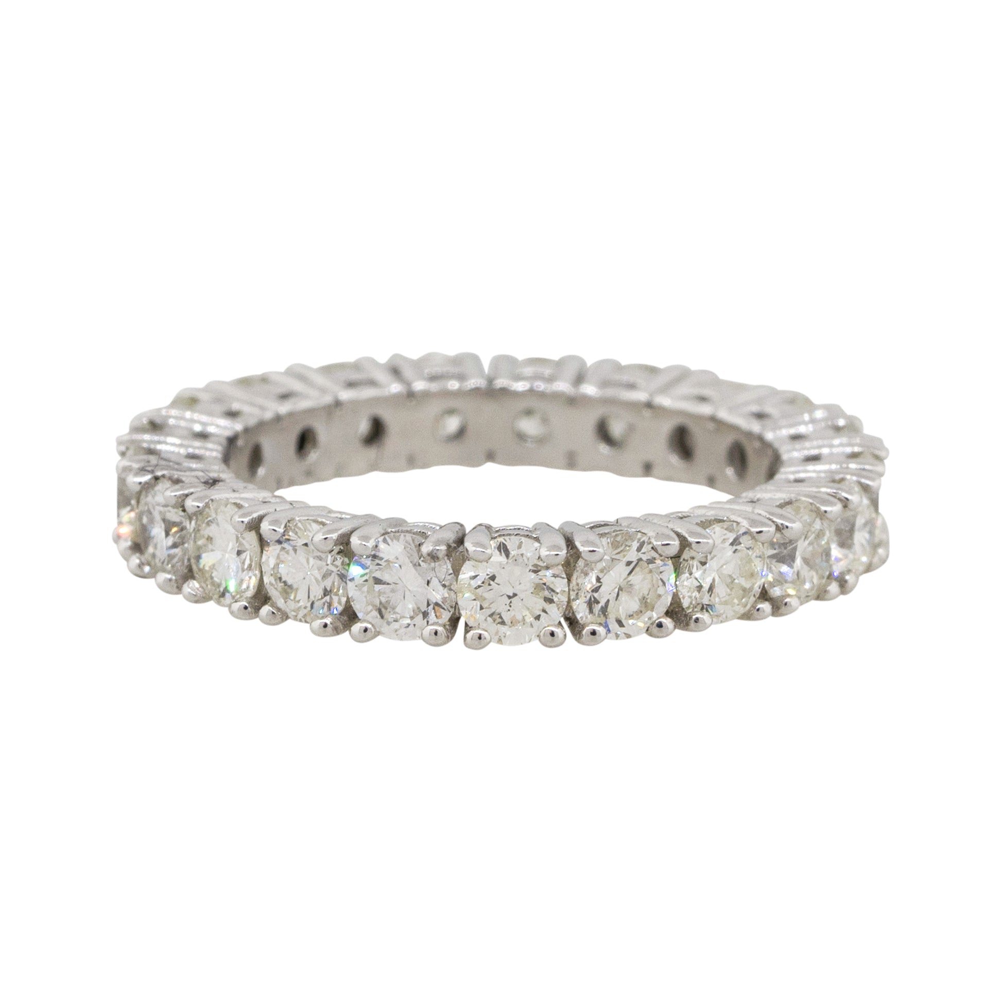 18k White Gold 2.57ctw Round Cut Diamond Eternity Band