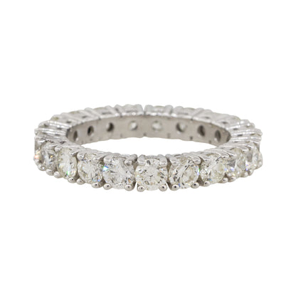 18k White Gold 2.57ctw Round Cut Diamond Eternity Band