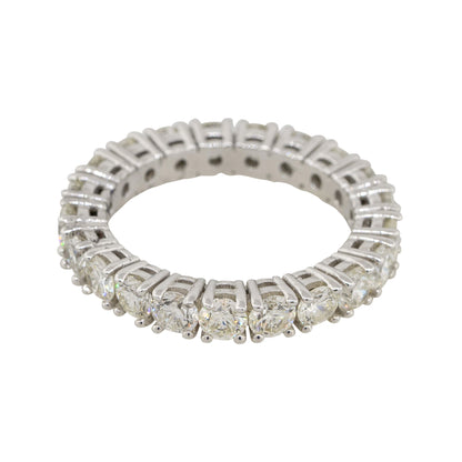 18k White Gold 2.57ctw Round Cut Diamond Eternity Band