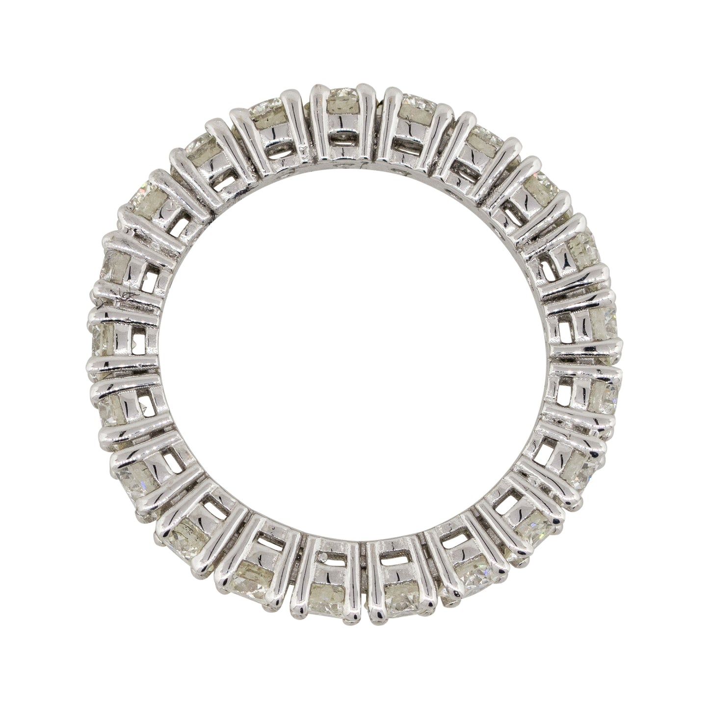 18k White Gold 2.57ctw Round Cut Diamond Eternity Band