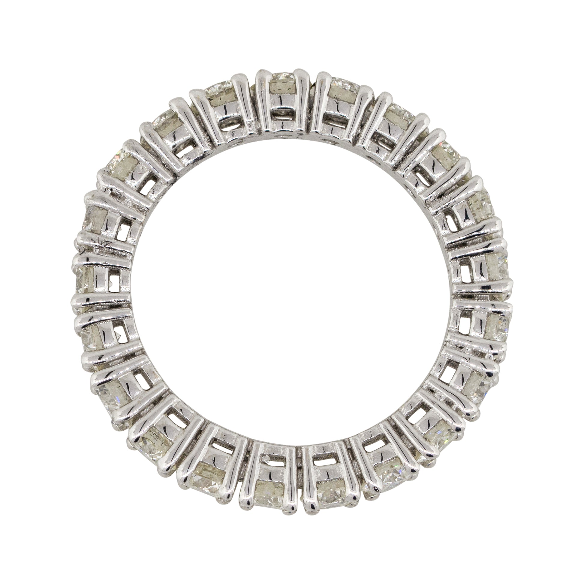 18k White Gold 2.57ctw Round Cut Diamond Eternity Band
