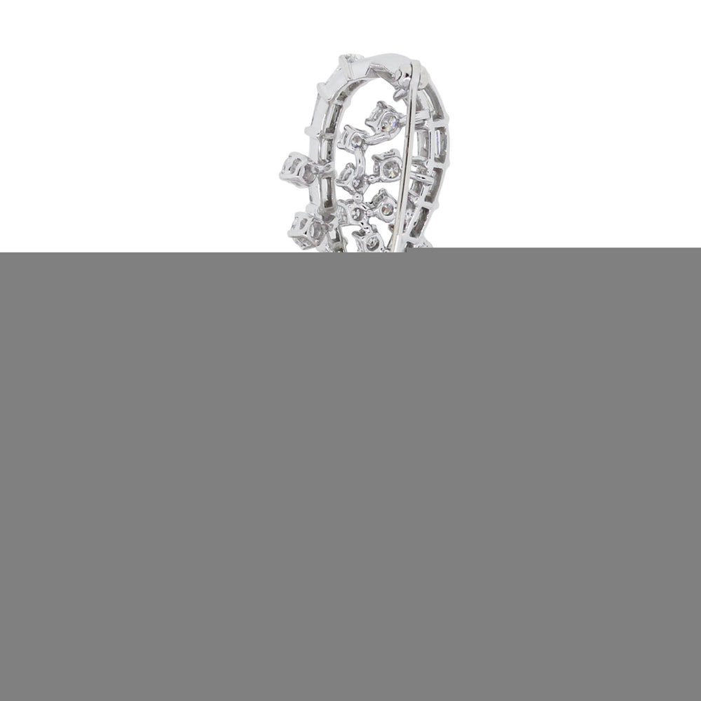 Platinum 6ctw Diamond Vintage Brooch Pin