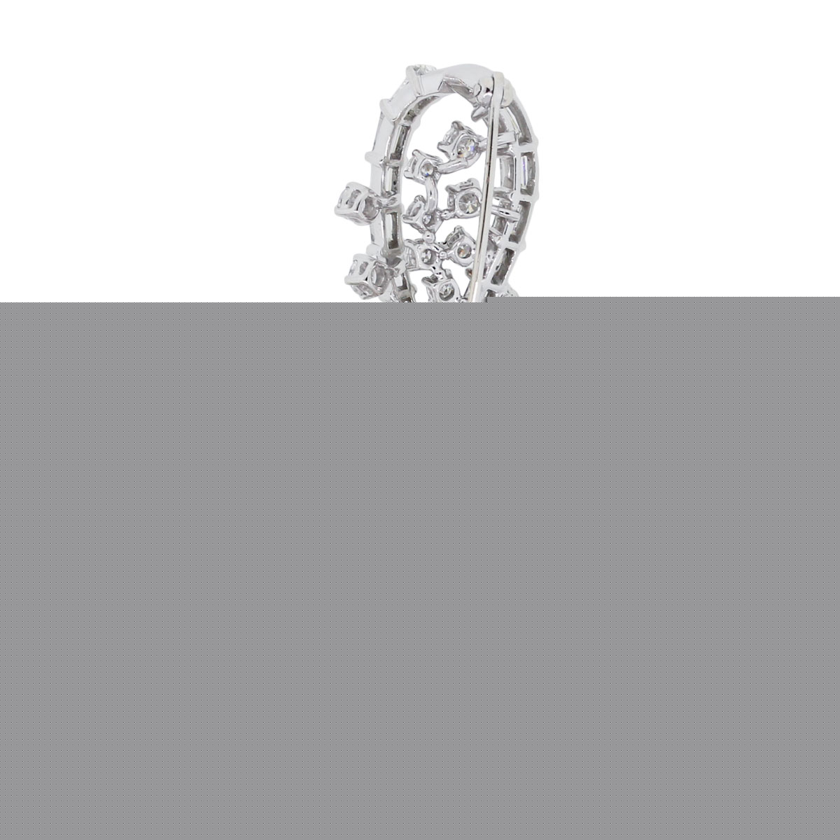 Platinum 6ctw Diamond Vintage Brooch Pin