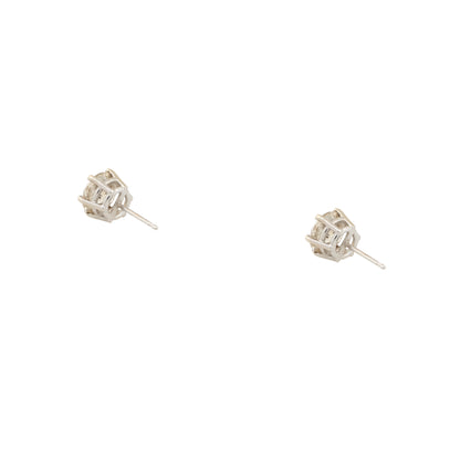 14k White Gold 3.37ctw Diamond Stud Earrings