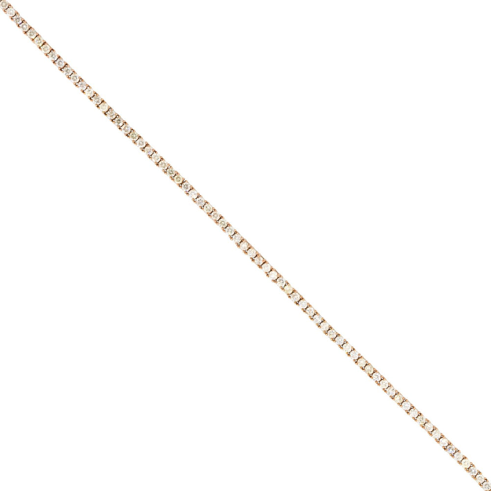 14k Rose Gold 2.66ctw Round Brilliant Diamond Tennis Bracelet