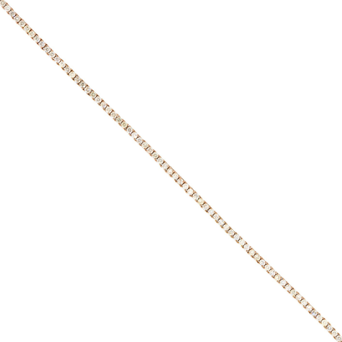 14k Rose Gold 2.66ctw Round Brilliant Diamond Tennis Bracelet