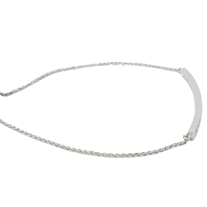 14K White Gold Natural 0.25 Carats Diamond Bar Adjustable Bracelet