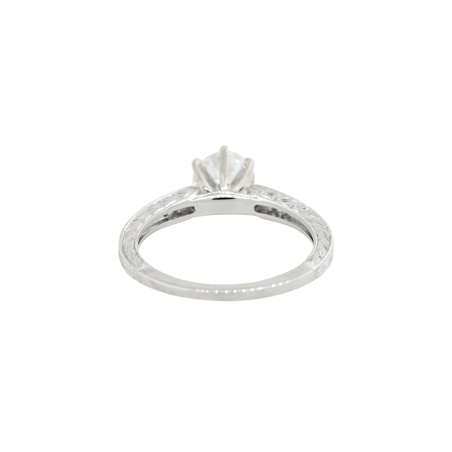 14k White Gold 1.10ctw Old European Cut Diamond Engagement Ring