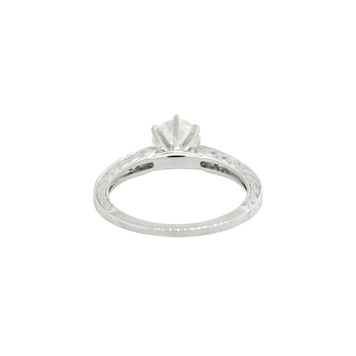 14k White Gold 1.10ctw Old European Cut Diamond Engagement Ring
