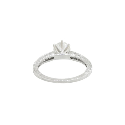 14k White Gold 1.10ctw Old European Cut Diamond Engagement Ring