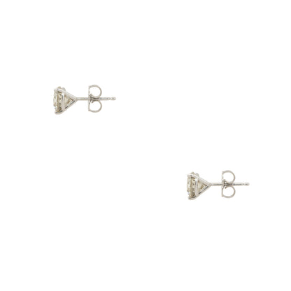 14k White Gold 2.02ctw Round Diamond Stud Earrings