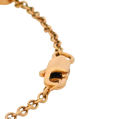14k Rose Gold Natural Round Diamond Bezel Set Diamond By The Yard Bracelet