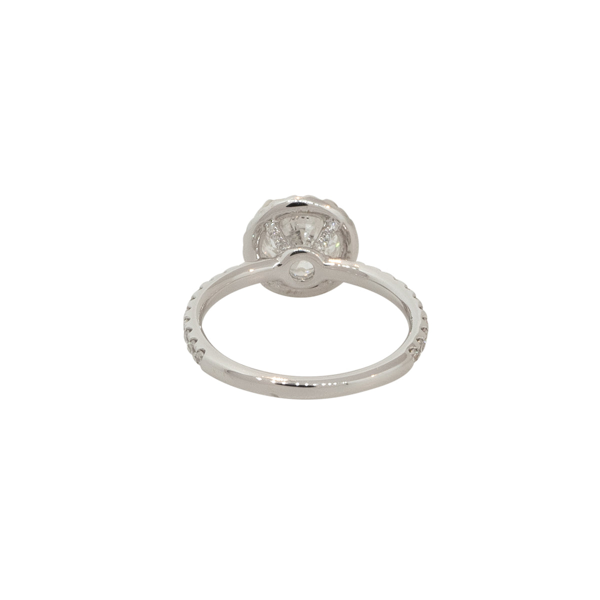 18k White Gold 2.56ctw Round Brilliant Diamond Halo Engagement Ring