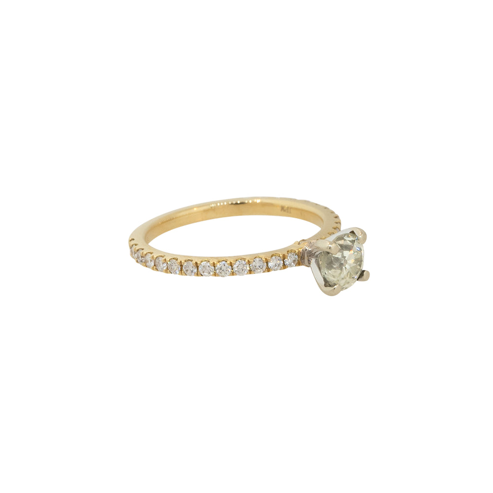 18k Yellow Gold 1.29ctw Old Cut Diamond Engagement Ring