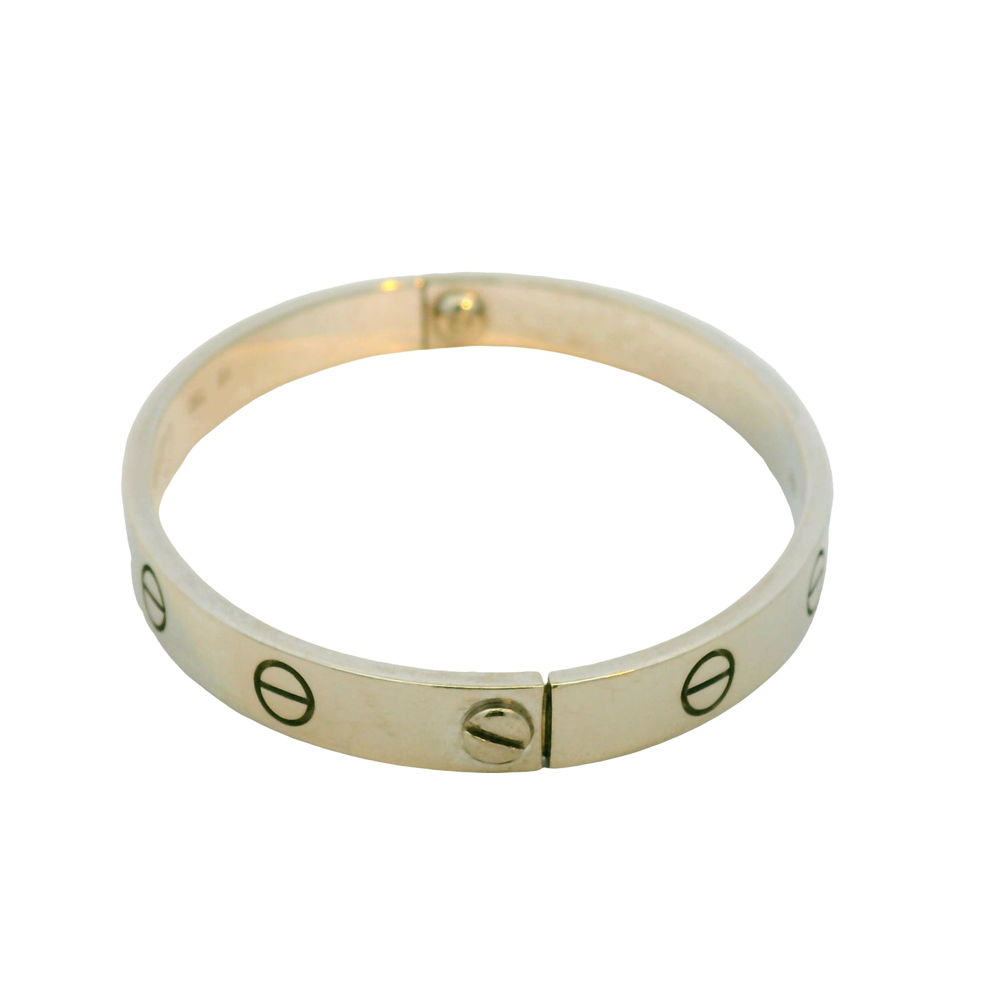 Cartier LOVE 18k White Gold Size 16 Bangle Bracelet