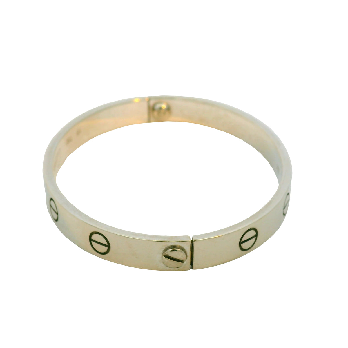 Cartier LOVE 18k White Gold Size 16 Bangle Bracelet — product photo 7