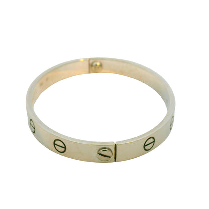 Cartier LOVE 18k White Gold Size 16 Bangle Bracelet