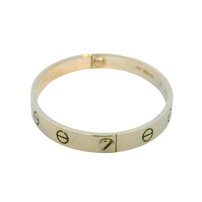 Cartier LOVE 18k White Gold Size 16 Bangle Bracelet