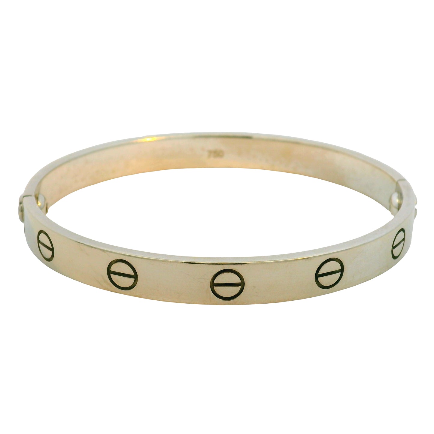 Cartier LOVE 18k White Gold Size 16 Bangle Bracelet