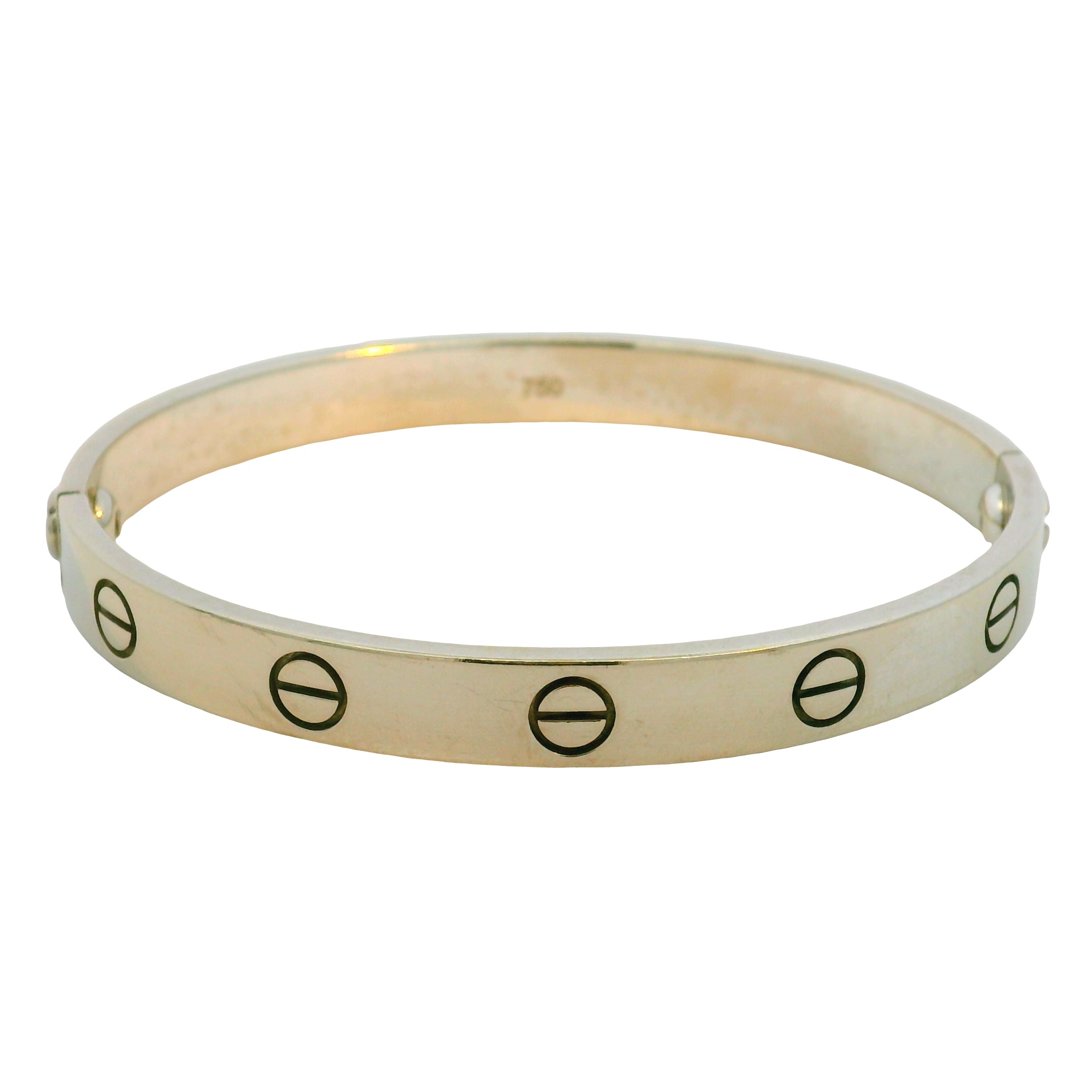 Cartier LOVE 18k White Gold Size 16 Bangle Bracelet