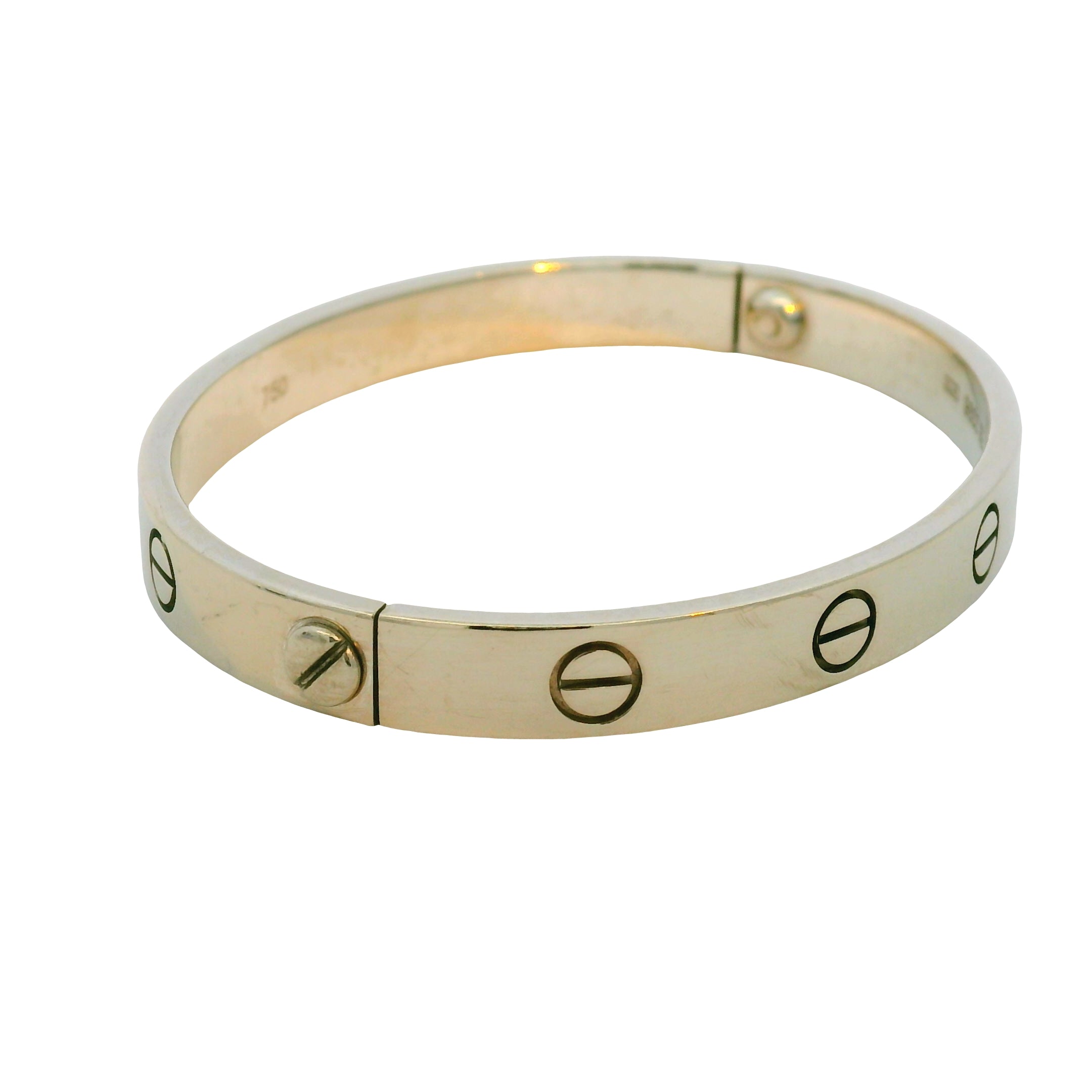 Cartier LOVE 18k White Gold Size 16 Bangle Bracelet