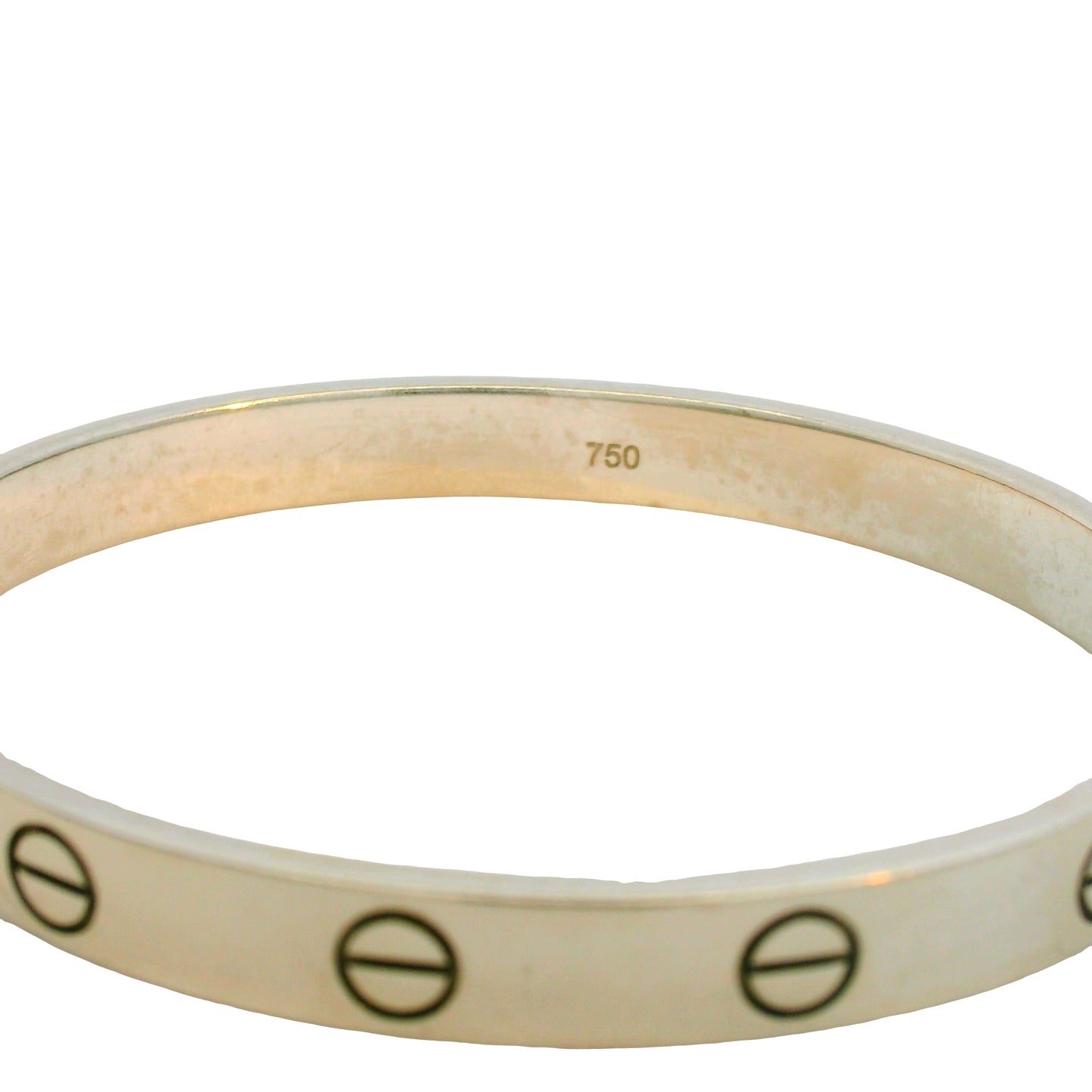 Cartier LOVE 18k White Gold Size 16 Bangle Bracelet