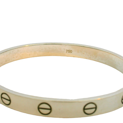 Cartier LOVE 18k White Gold Size 16 Bangle Bracelet